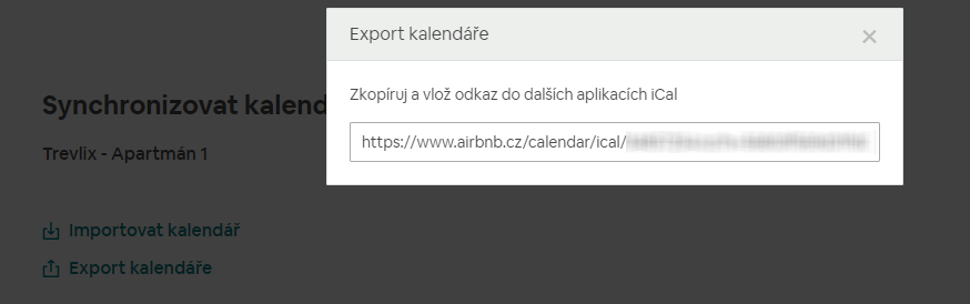 Airbnb export iCalendar