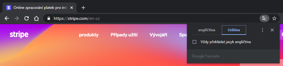 povolení překladače Chrome