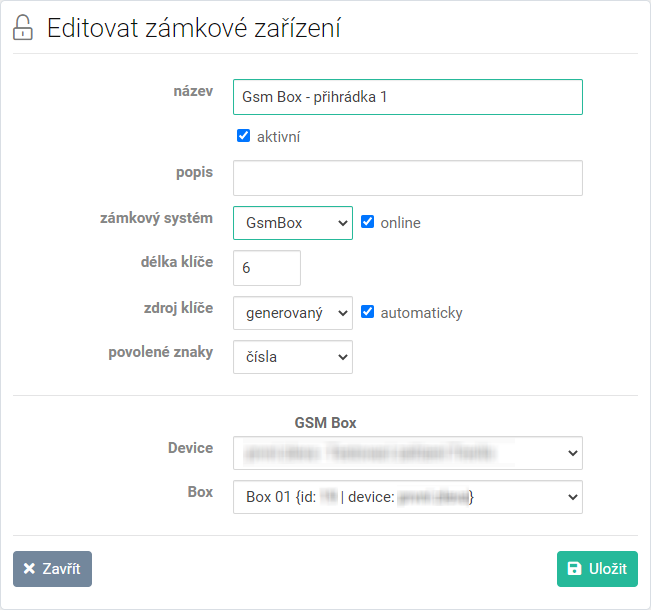 Zámkové zařízení