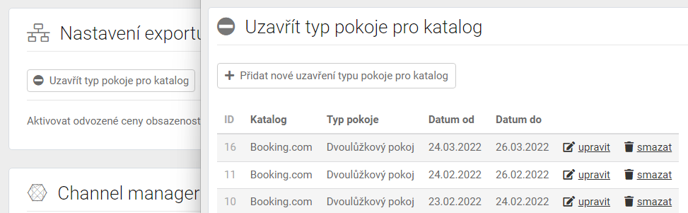 Uzavřít typ pokoje pro katalog