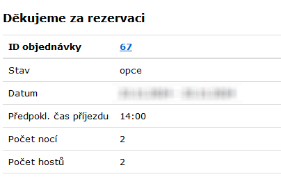 ID rezervace