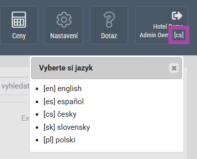 volba jazyka