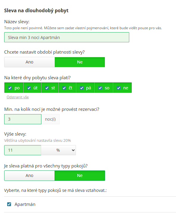 Sleva min 3 noci vyrez