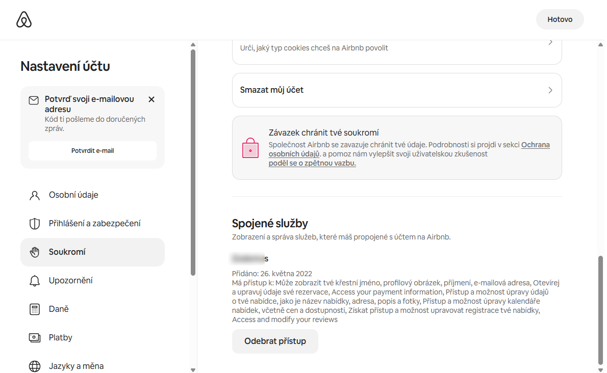 Airbnb odpojit Channel manager